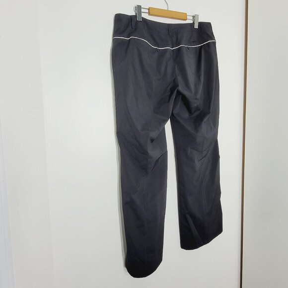 NIVO Women's Black Zipped Back Pockets Outerwear Mid-Rise Wide Leg Pants Size 14 - Picture 3 of 16